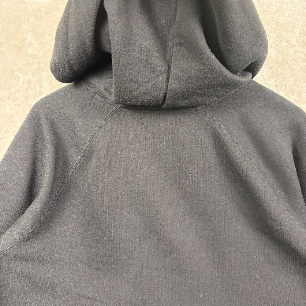 Brunette The Label Hoodie Sweatshirt Black M L Girls Graphic Crop Raw Hem Edgy - Picture 10 of 10